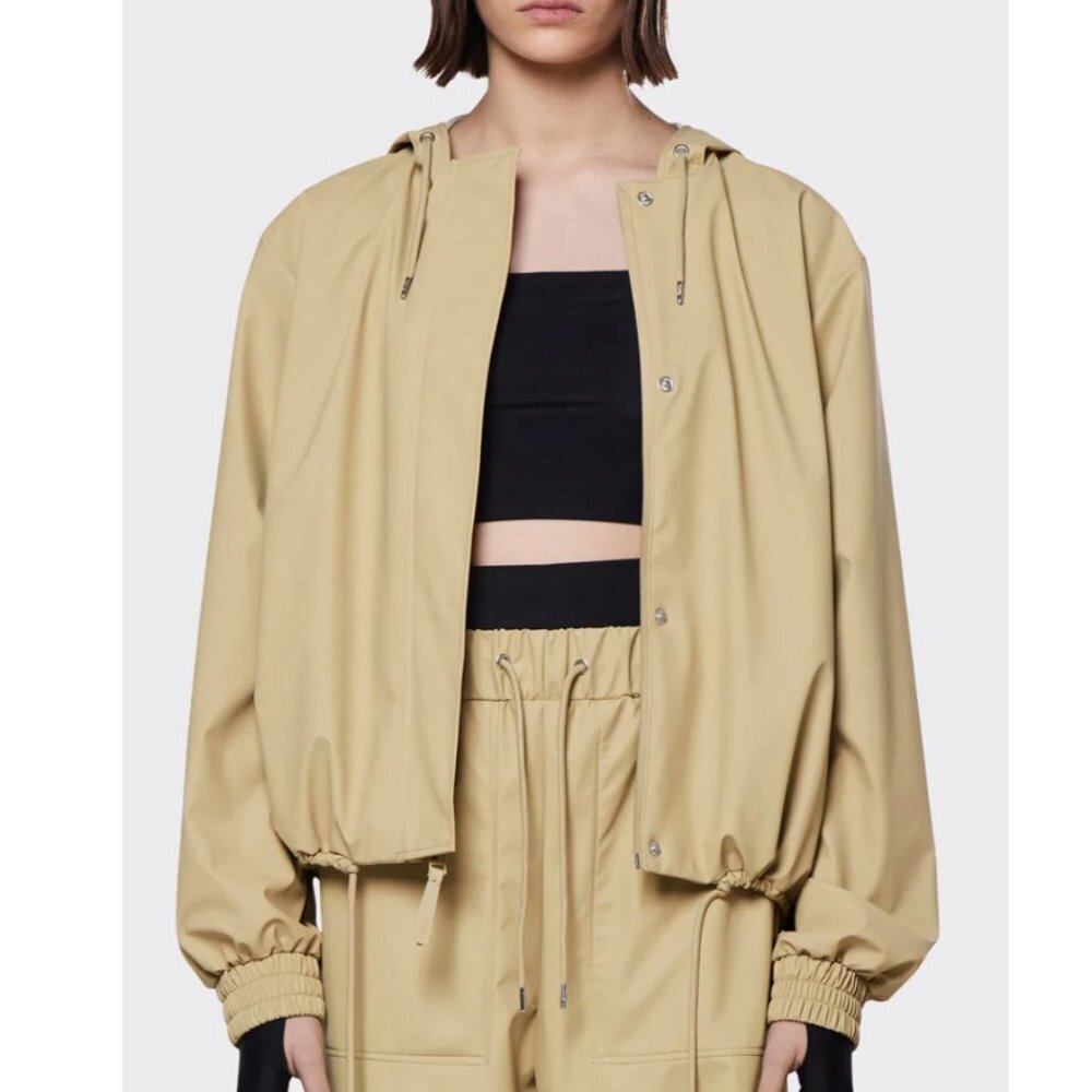NWT RAINS String W Jacket In Neturals Size Large $140 - Picture 2 of 13